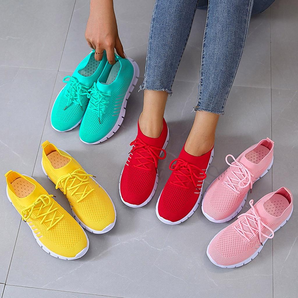 Amanda Slip-On atmungsaktiver Fly Woven Laufschuh