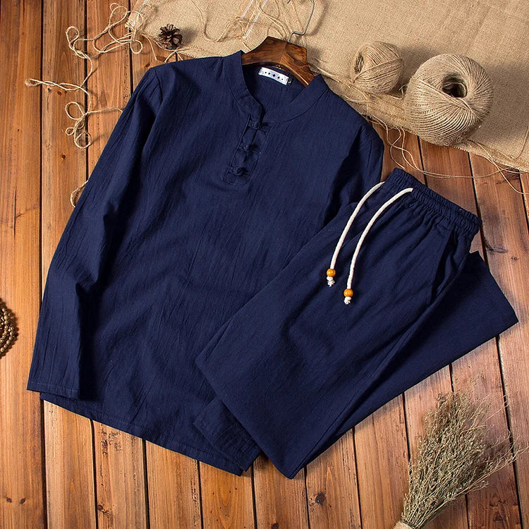 Giulio - 2-teiliges set aus langärmeligem hemd und hose mit elastischem bund