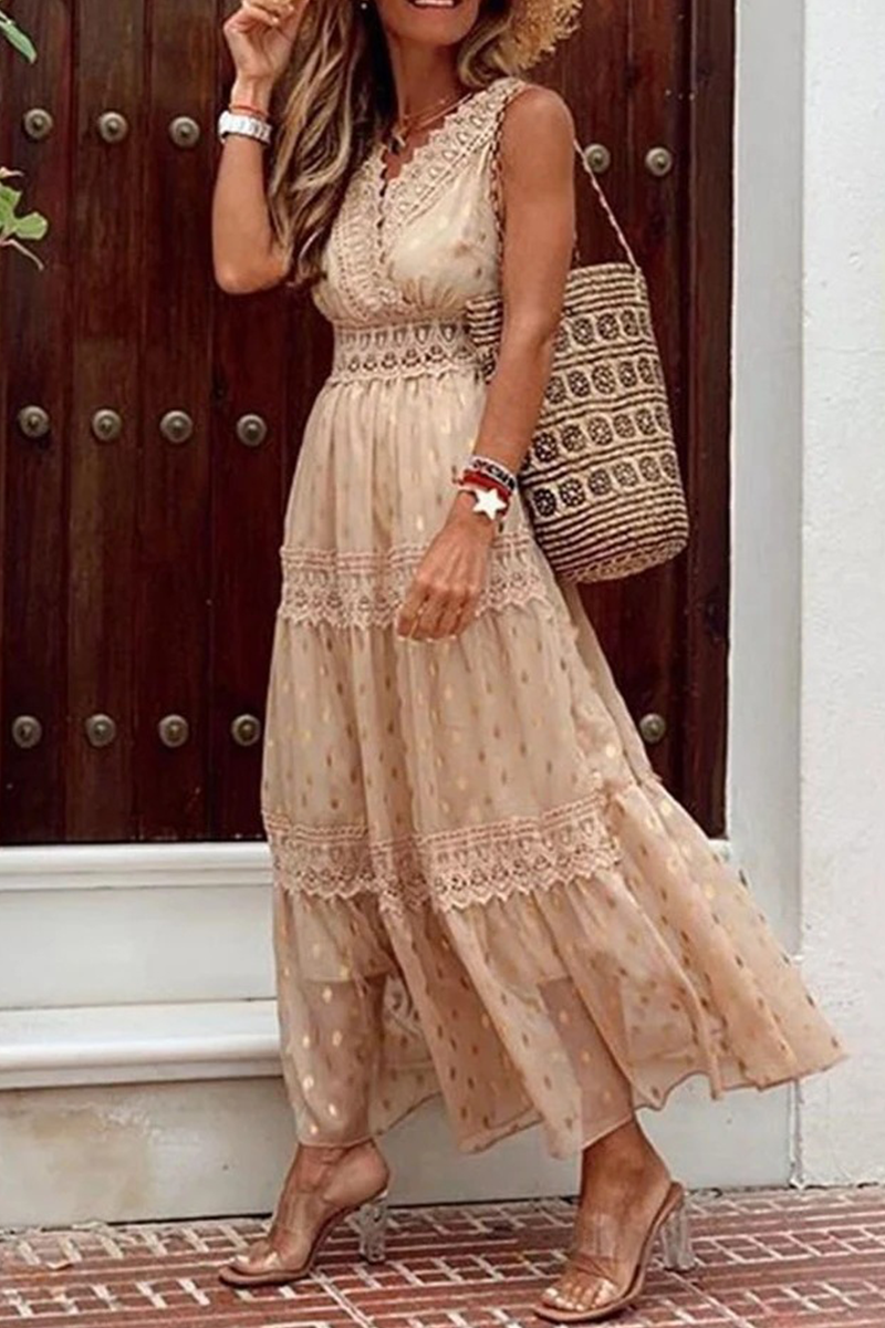 Lennon | Gepunktetes Chiffonkleid