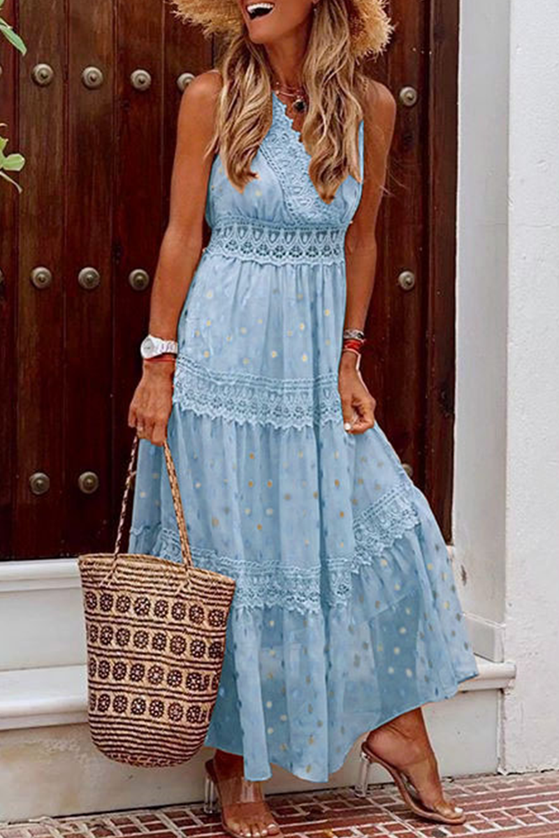 Lennon | Gepunktetes Chiffonkleid