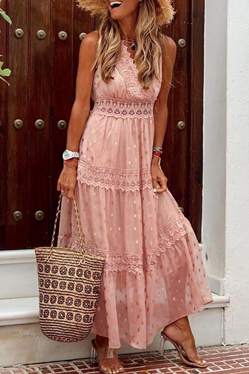 Lennon | Gepunktetes Chiffonkleid