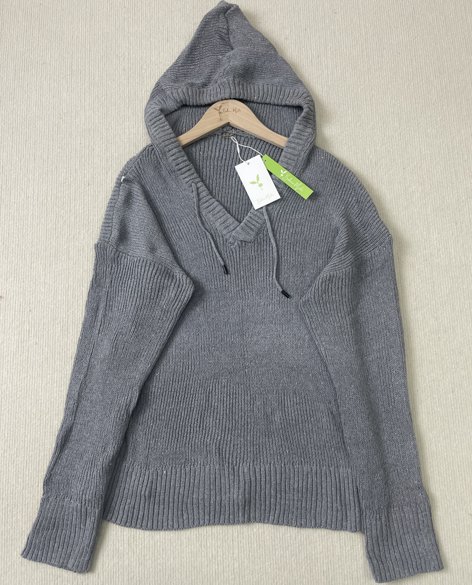 Monci® - Grauer einfarbiger Kapuzenpullover