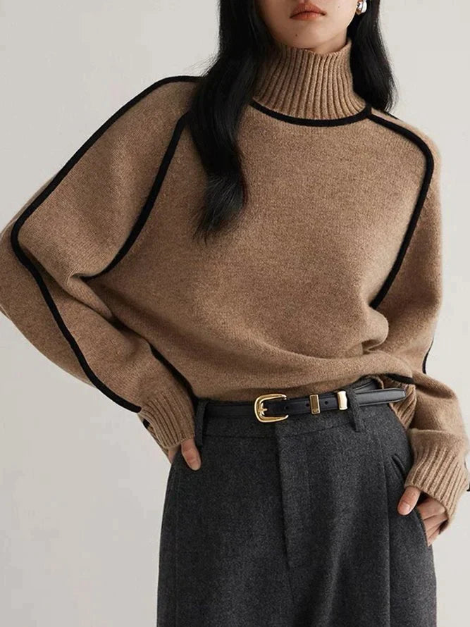 Pull-a-col-roule-marron