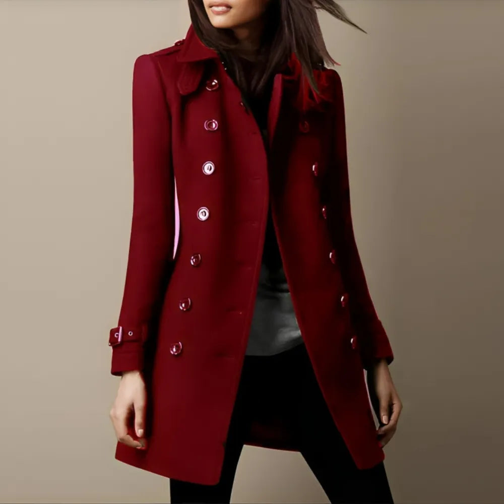 Elegante Frauenjacken mit Umlegekragen und Knöpfen für Herbst/Winter