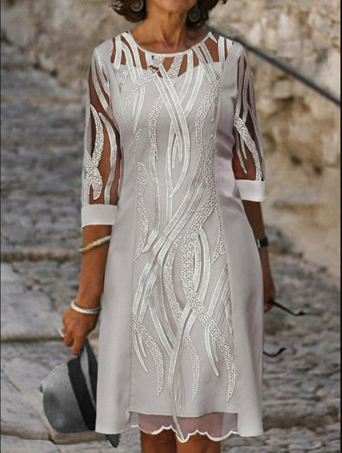 Raffiné - Whispers Midikleid mit Magische Ausstrahlung, besonderen Ärmeln und Spitze