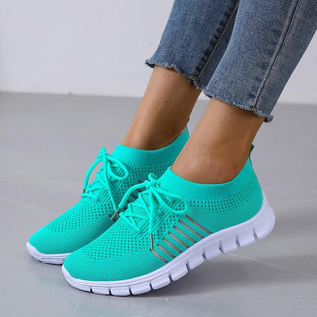 Amanda Slip-On atmungsaktiver Fly Woven Laufschuh