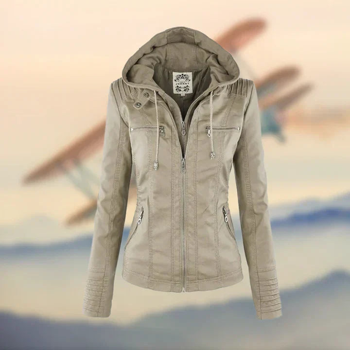 Elisa - Elegantes Design mit abnehmbarer Kapuze Jacke