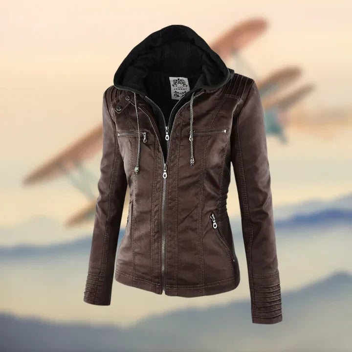 Elisa - Elegantes Design mit abnehmbarer Kapuze Jacke