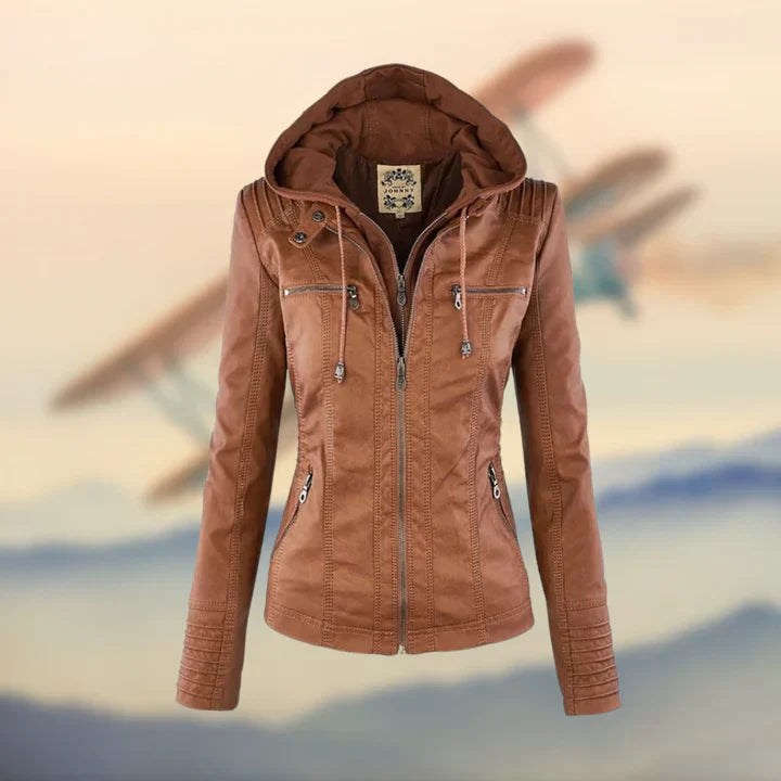 Elisa - Elegantes Design mit abnehmbarer Kapuze Jacke