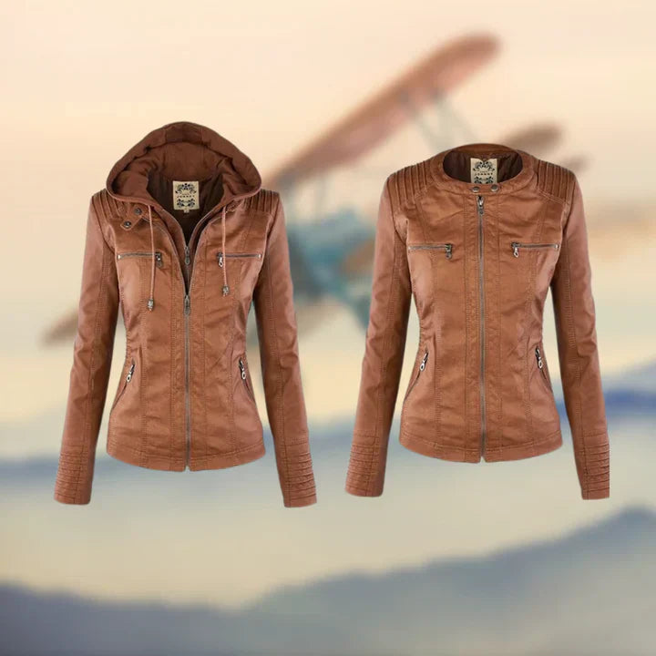 Elisa - Elegantes Design mit abnehmbarer Kapuze Jacke