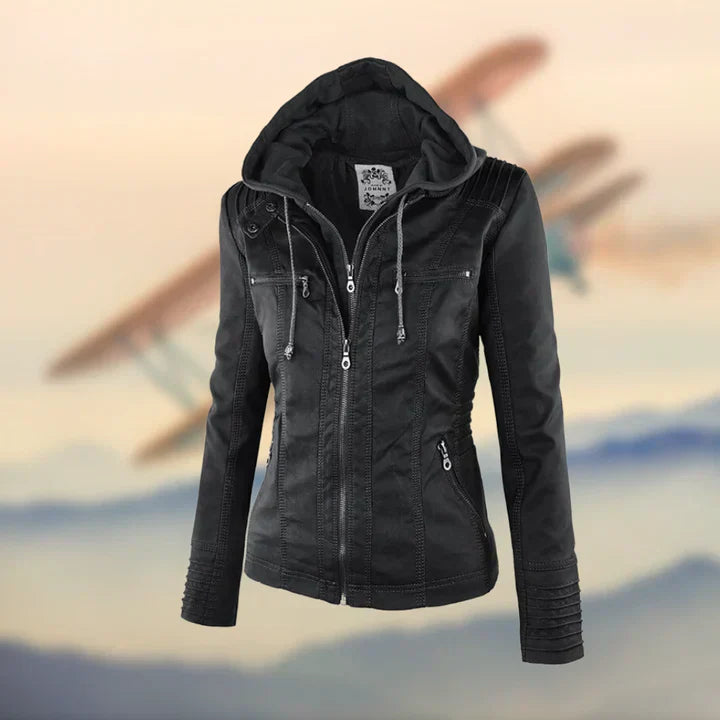 Elisa - Elegantes Design mit abnehmbarer Kapuze Jacke