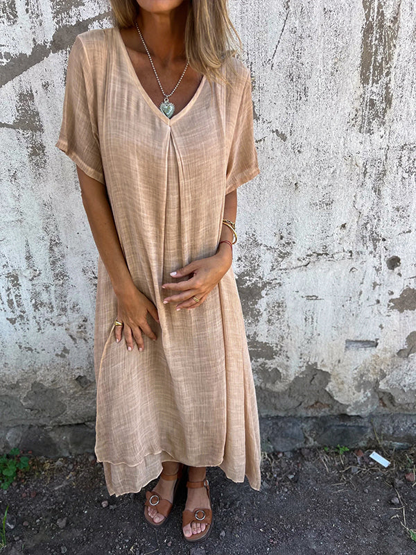 Amalie - Kleid mit V-Ausschnitt