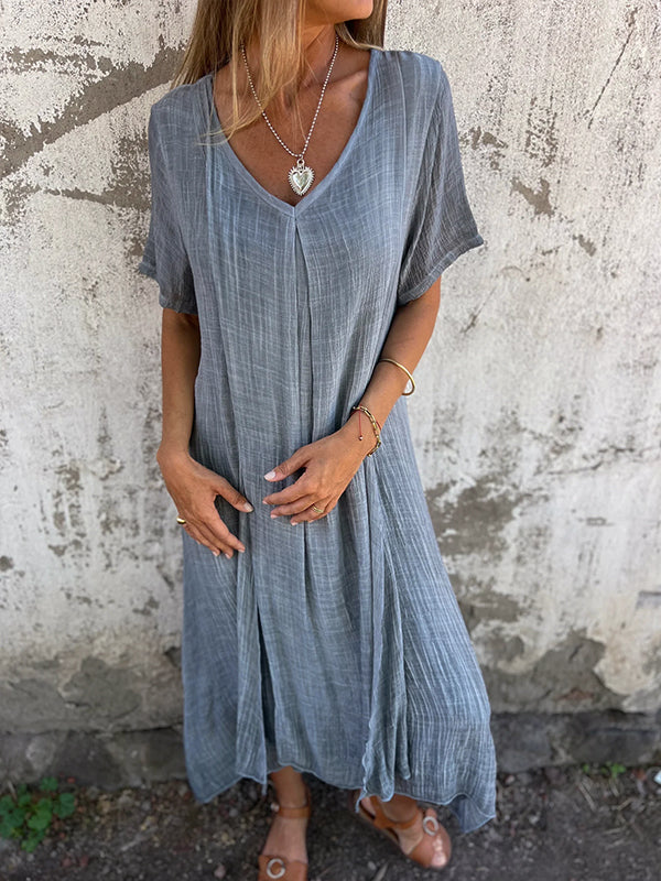 Amalie - Kleid mit V-Ausschnitt