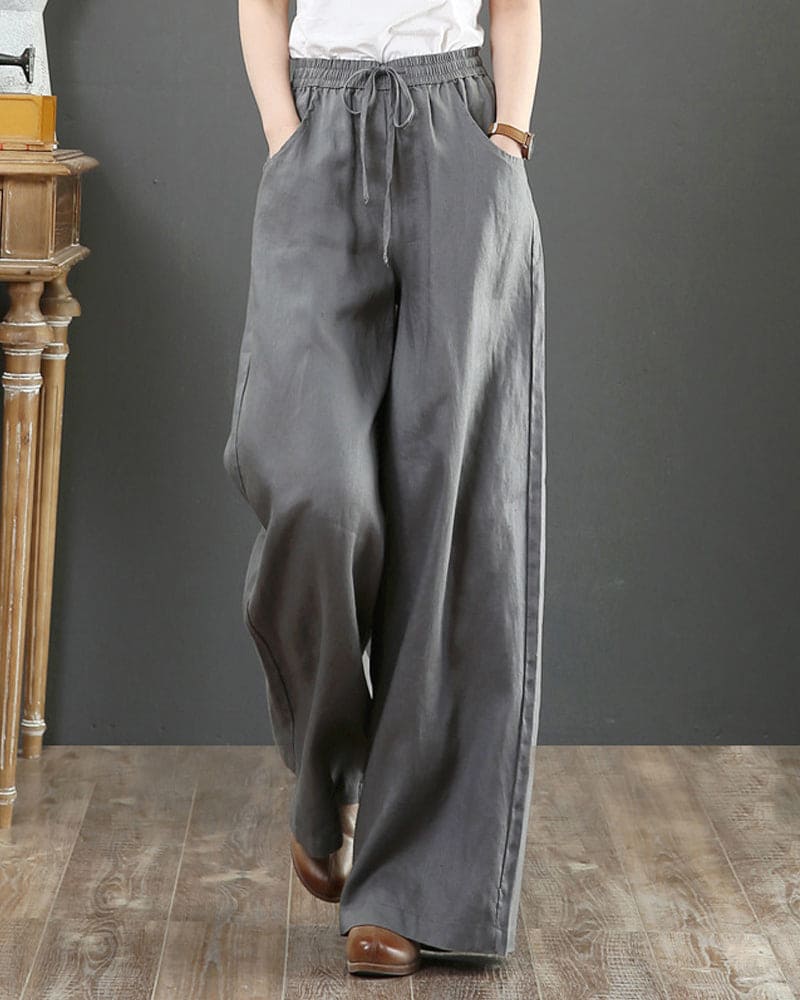 Evanie - Hose in einfarbiger Farbe