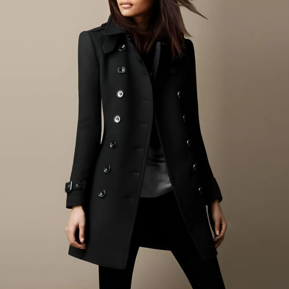 Elegante Frauenjacken mit Umlegekragen und Knöpfen für Herbst/Winter