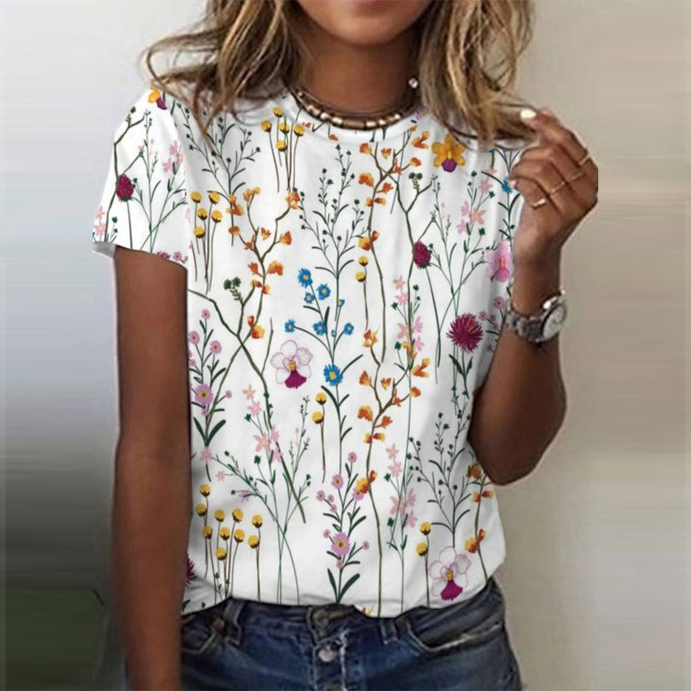 PureWear® - Arizona Garden Weißes Kurzarmtop