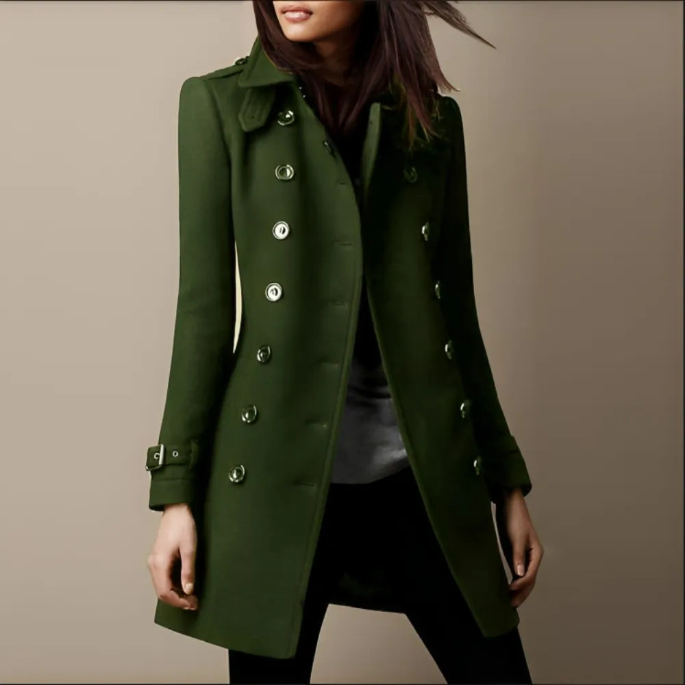 Elegante Frauenjacken mit Umlegekragen und Knöpfen für Herbst/Winter