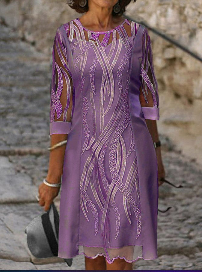 Raffiné - Whispers Midikleid mit Magische Ausstrahlung, besonderen Ärmeln und Spitze