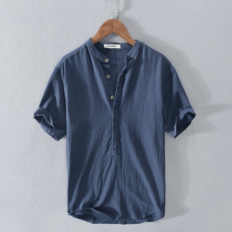 Govind - elegantes leinenhemd mit kragen