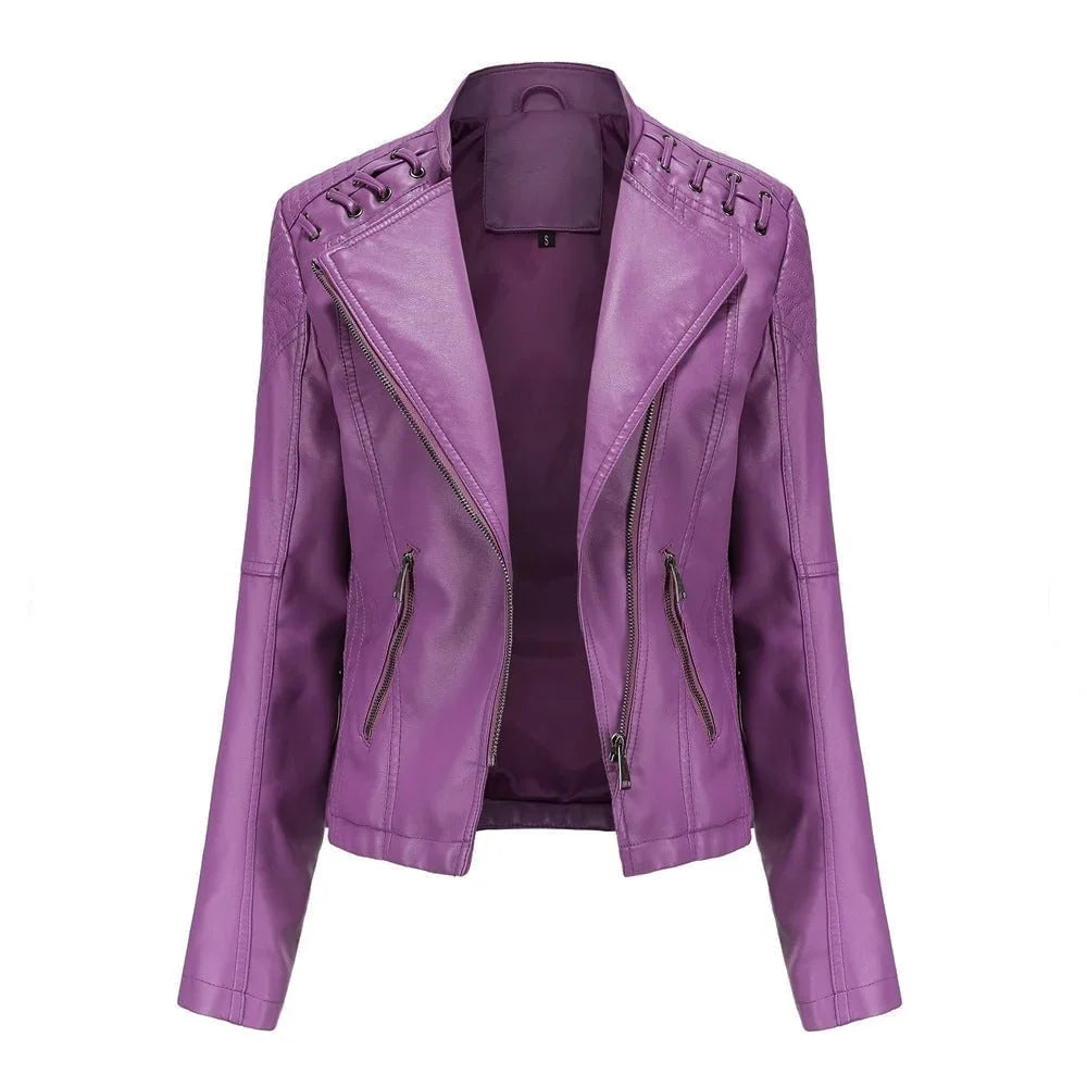 Alysa - frauen lederjacke für den frühling