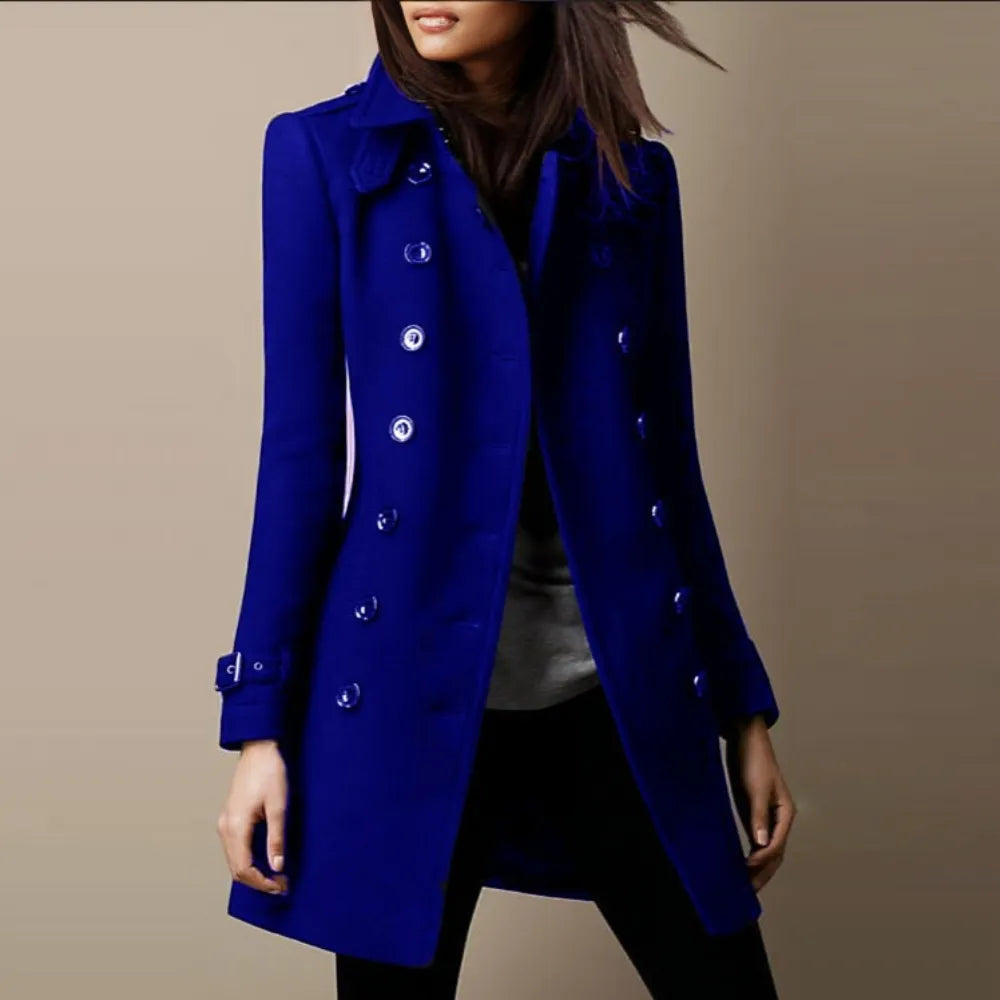 Elegante Frauenjacken mit Umlegekragen und Knöpfen für Herbst/Winter