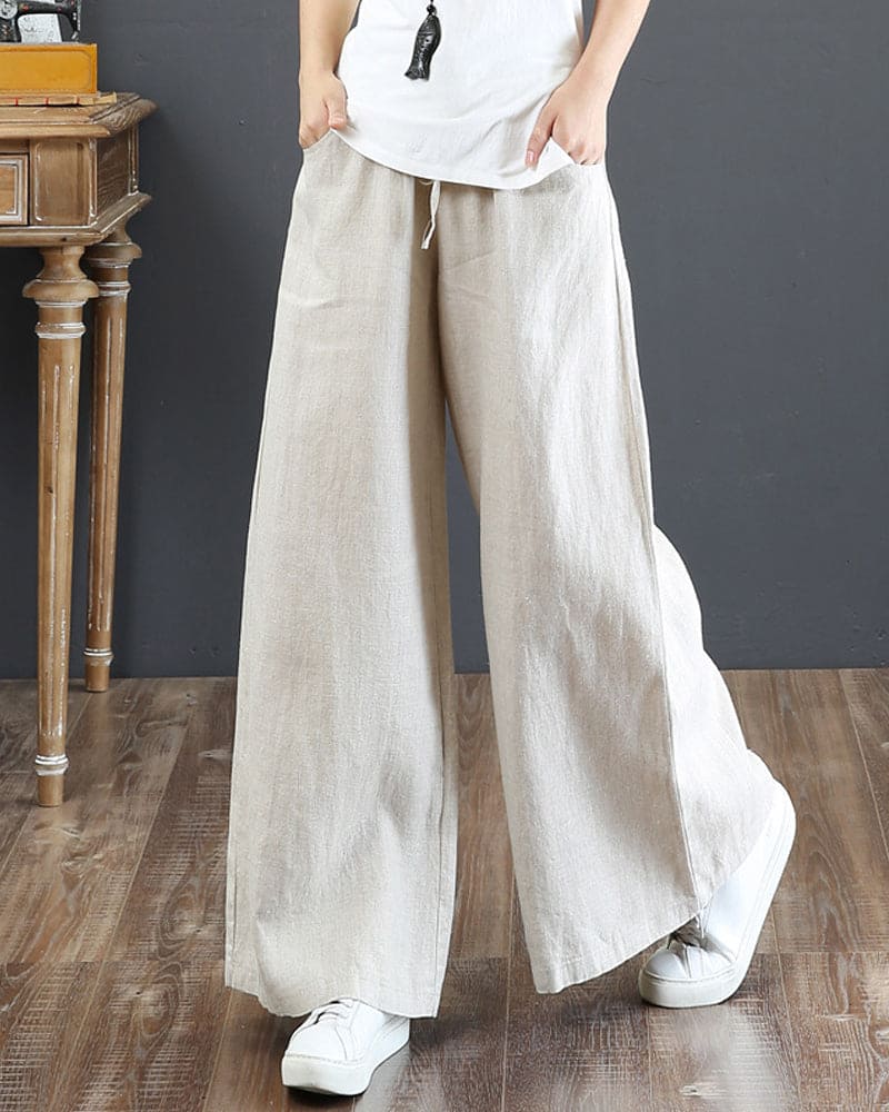Evanie - Hose in einfarbiger Farbe