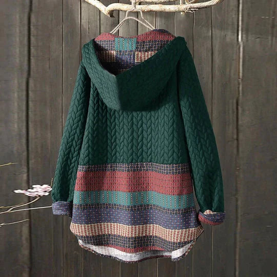 Cosy Winterblues Kapuzenpullover mit Farbverlauf
