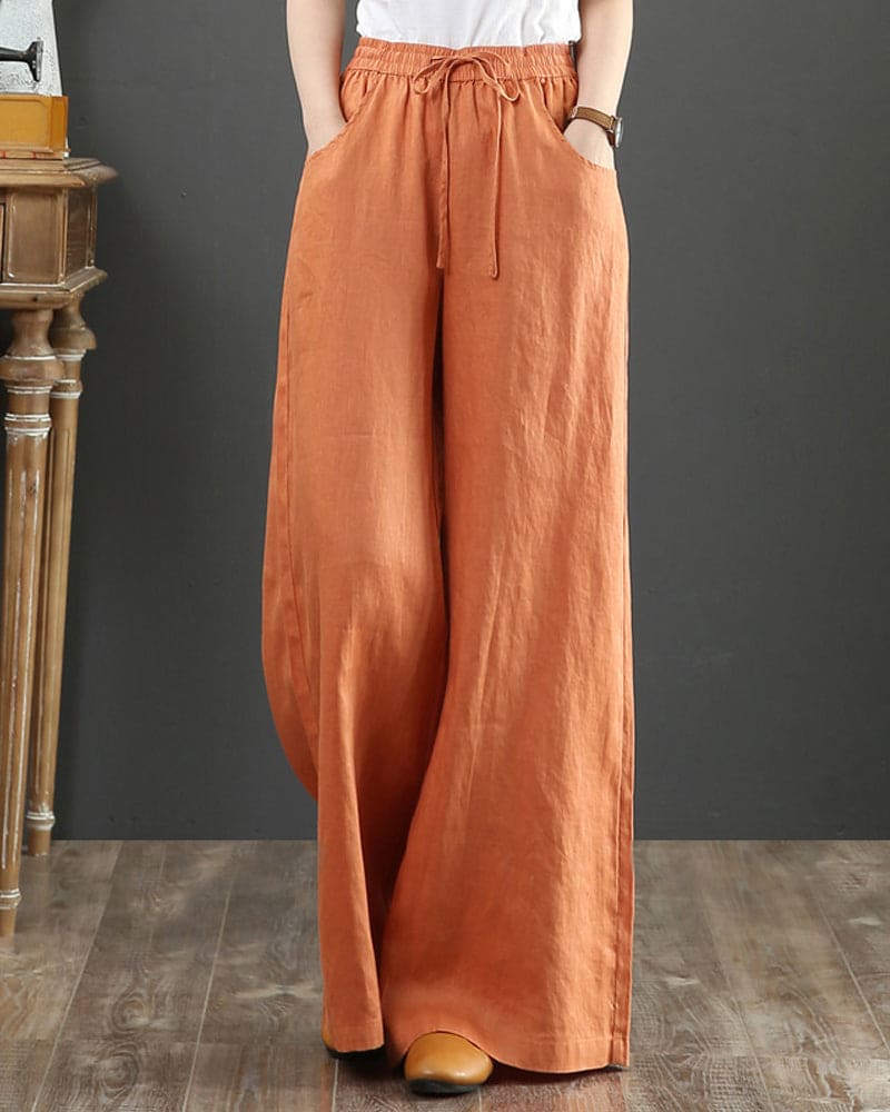 Evanie - Hose in einfarbiger Farbe