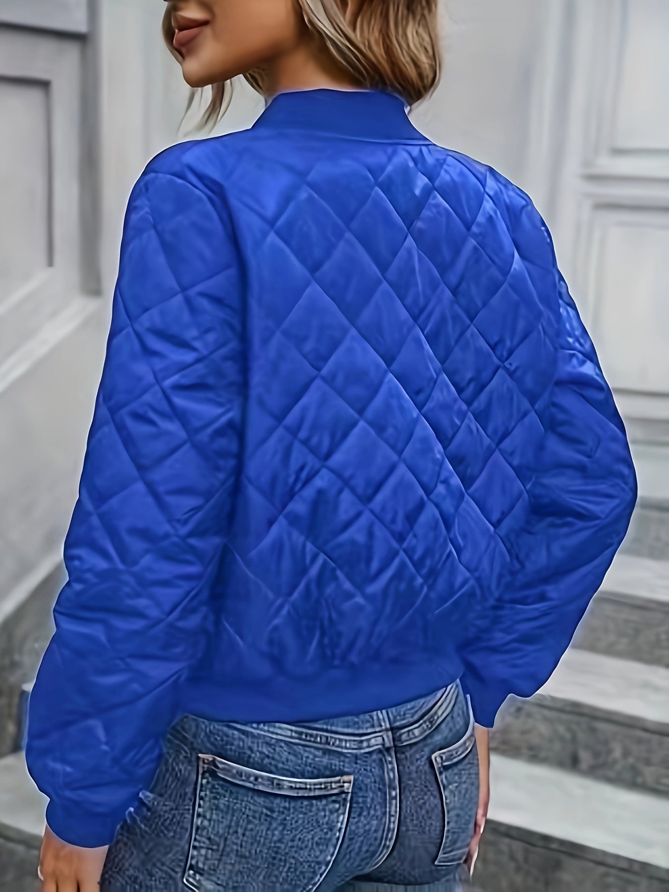 Bomberjacke mit Argyle-Muster für Frauen