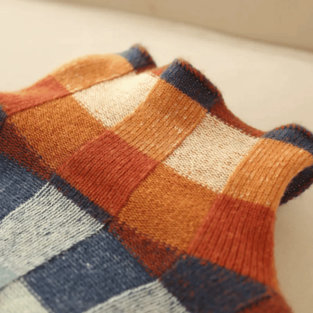 Gemütlicher Pullover mit Colorblock-Design
