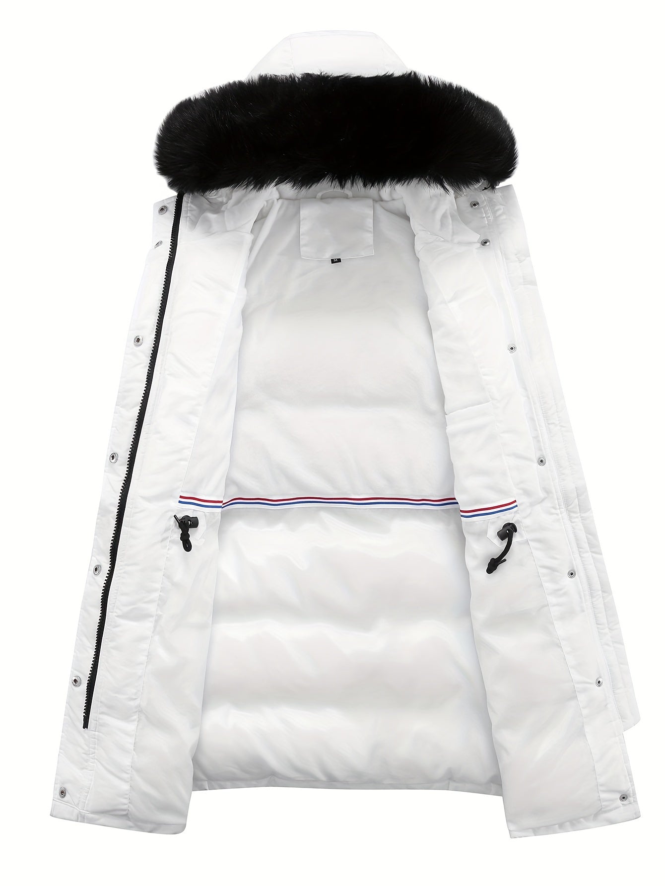 Damen-Winterjacke mit Kunstpelz und Steppung