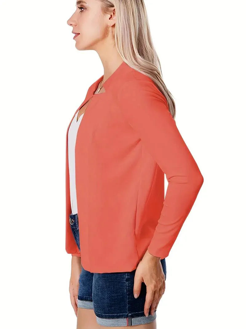 Warmer Frauenblazer mit langen Ärmeln für Herbst & Winter