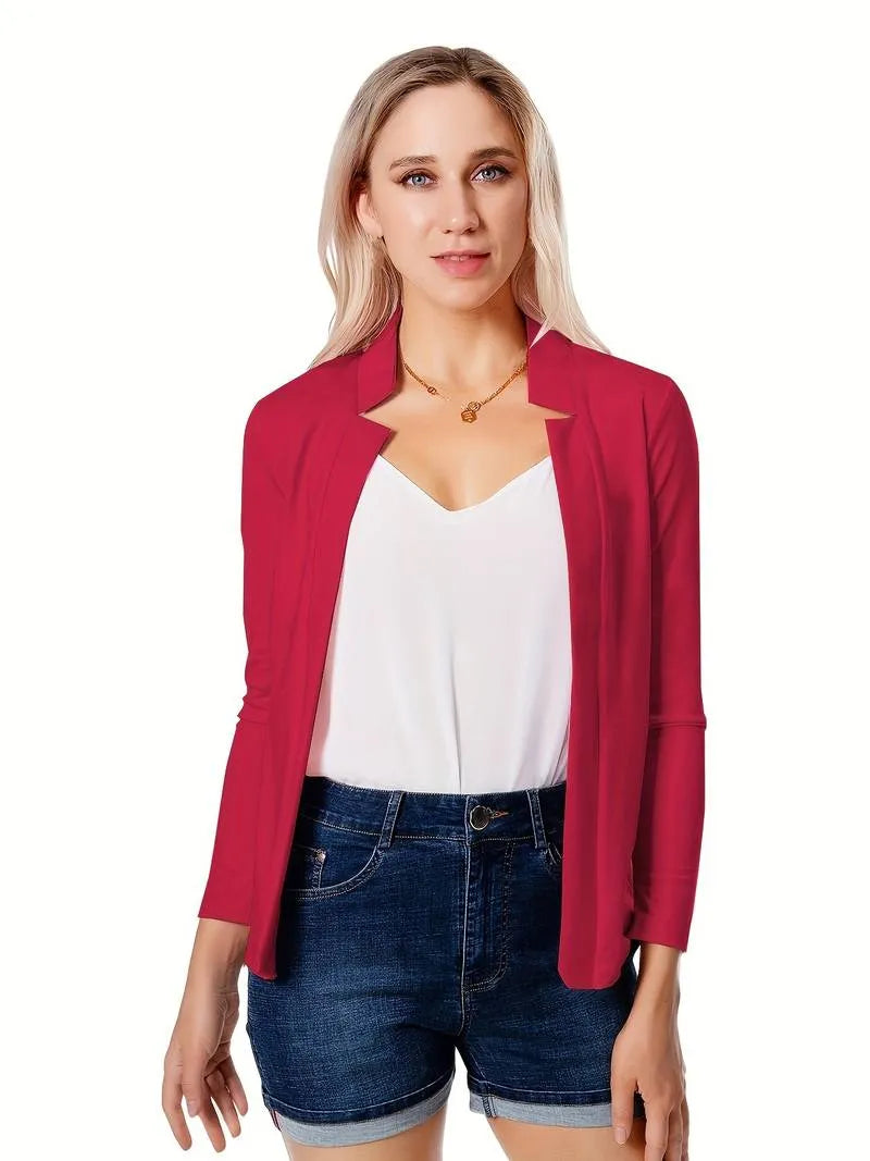 Warmer Frauenblazer mit langen Ärmeln für Herbst & Winter
