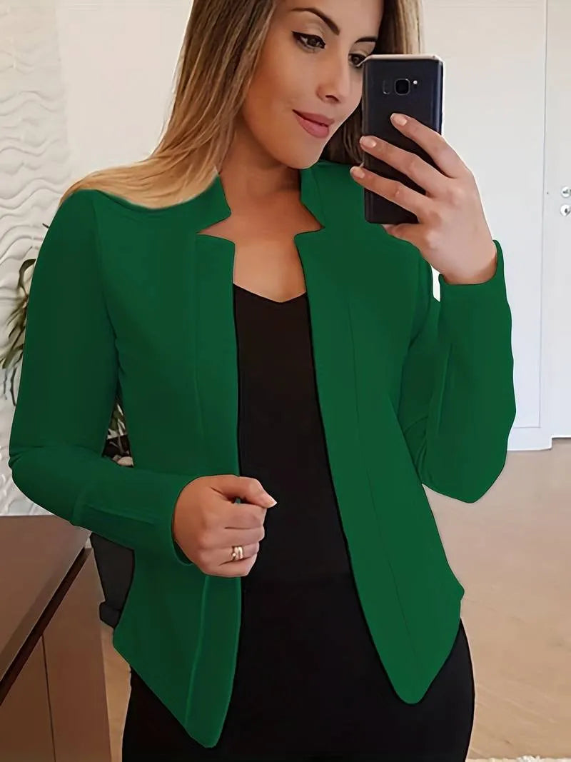 Warmer Frauenblazer mit langen Ärmeln für Herbst & Winter