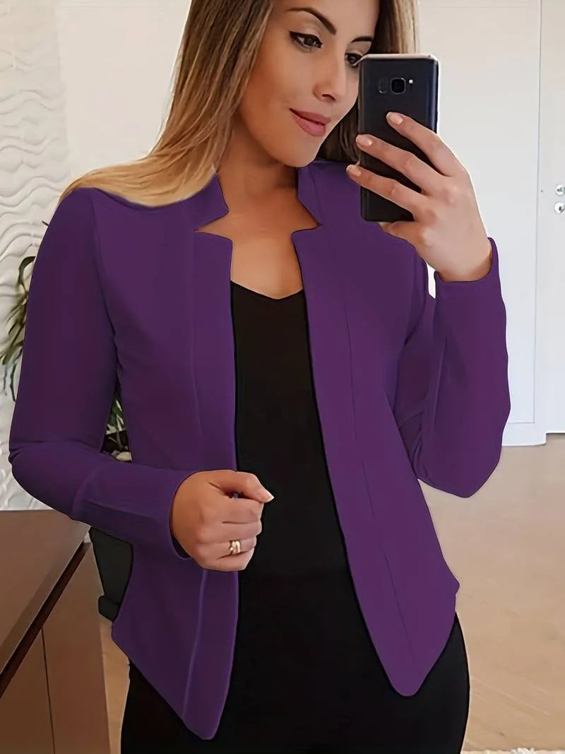 Warmer Frauenblazer mit langen Ärmeln für Herbst & Winter