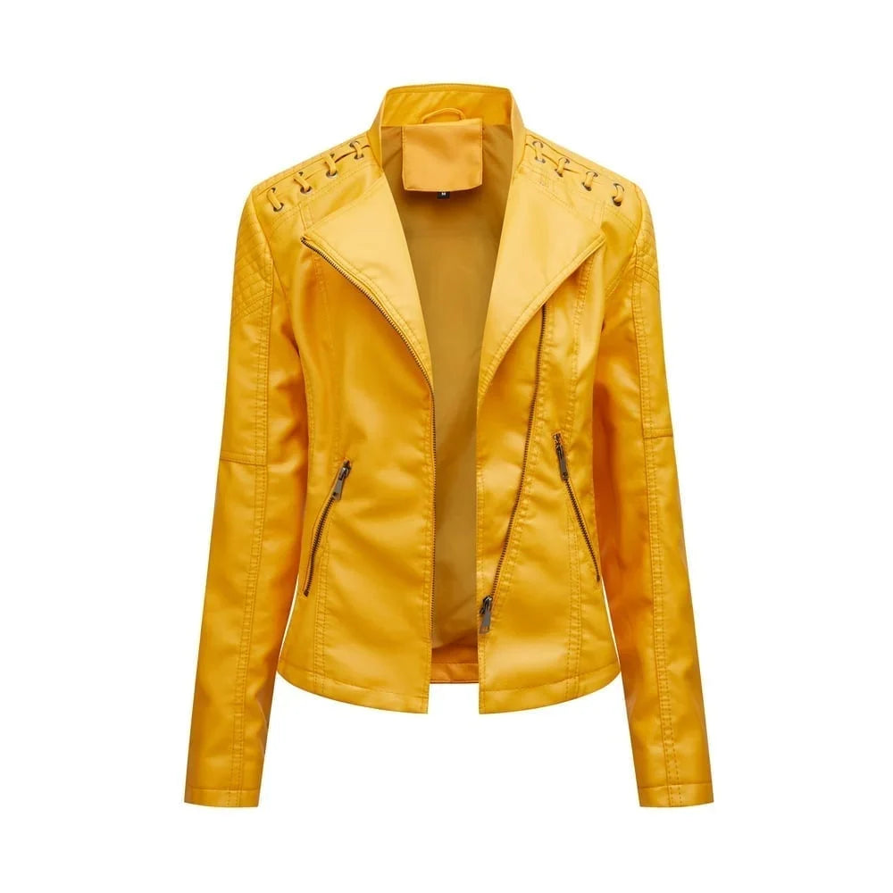 Alysa - frauen lederjacke für den frühling