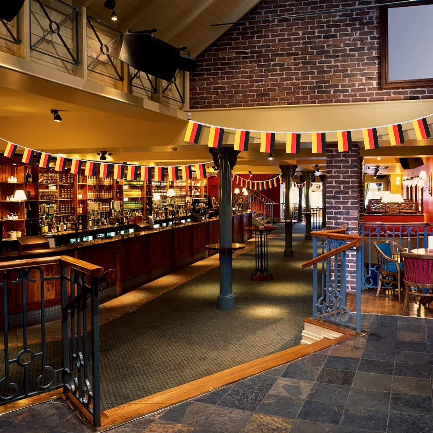 Deutschland-Flaggenkette für die Dekoration der Europameisterschaft 2024