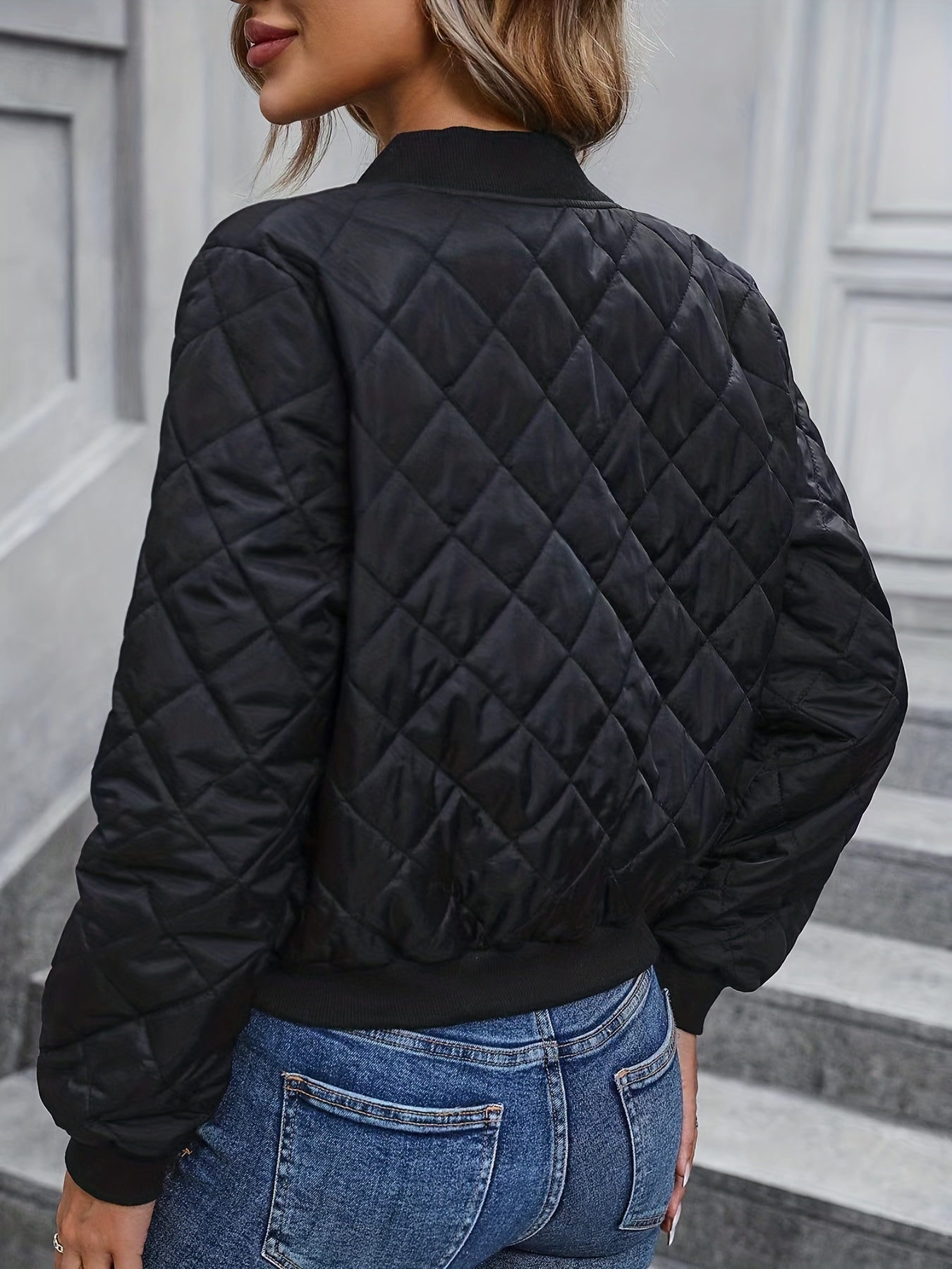 Bomberjacke mit Argyle-Muster für Frauen