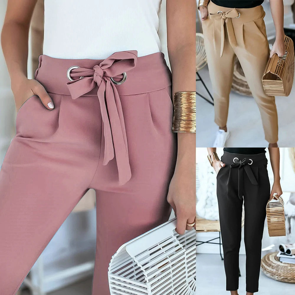 Angelea - Lässige Hose mit hoher Taille