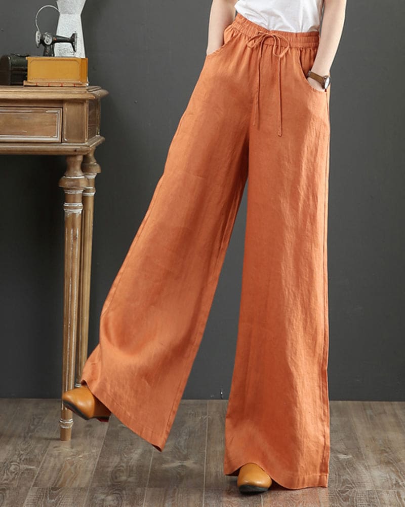 Evanie - Hose in einfarbiger Farbe