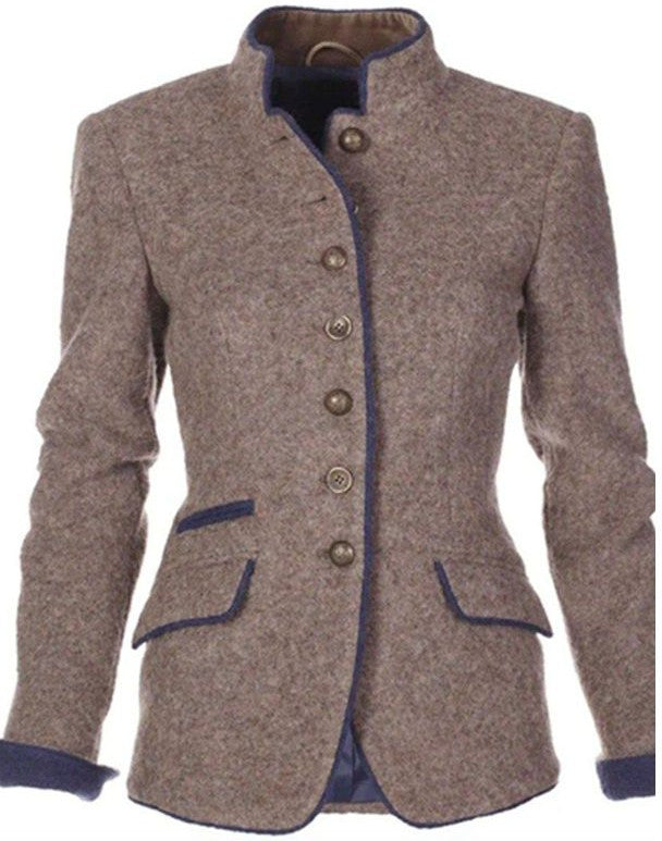 Elegante damen jacke in unifarbe