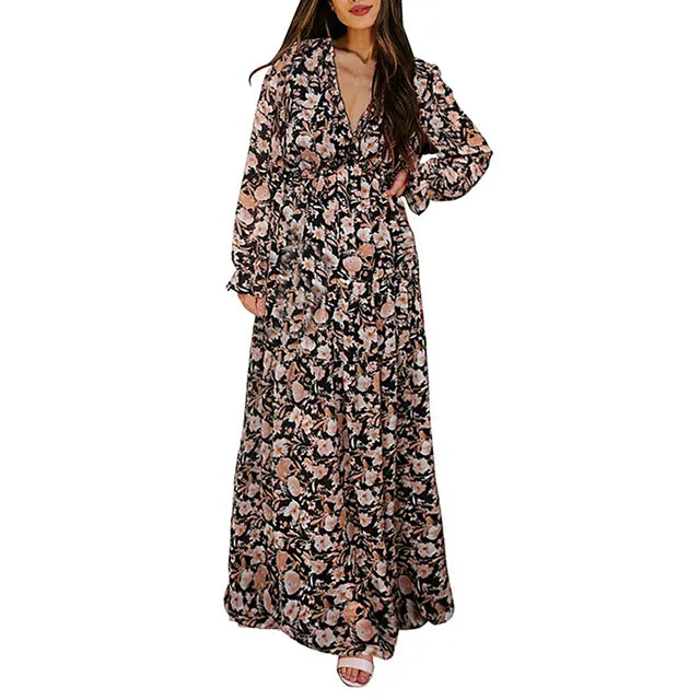 Carla's Blumen-Print Maxikleid