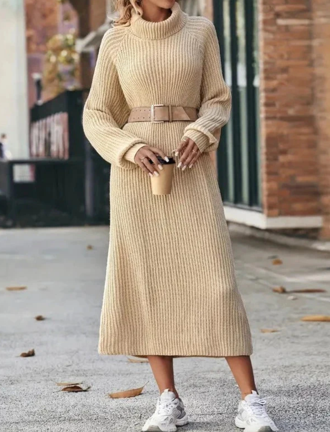 LIZA - Geripptes Kleid