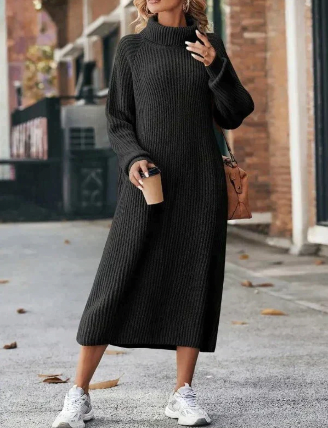 LIZA - Geripptes Kleid