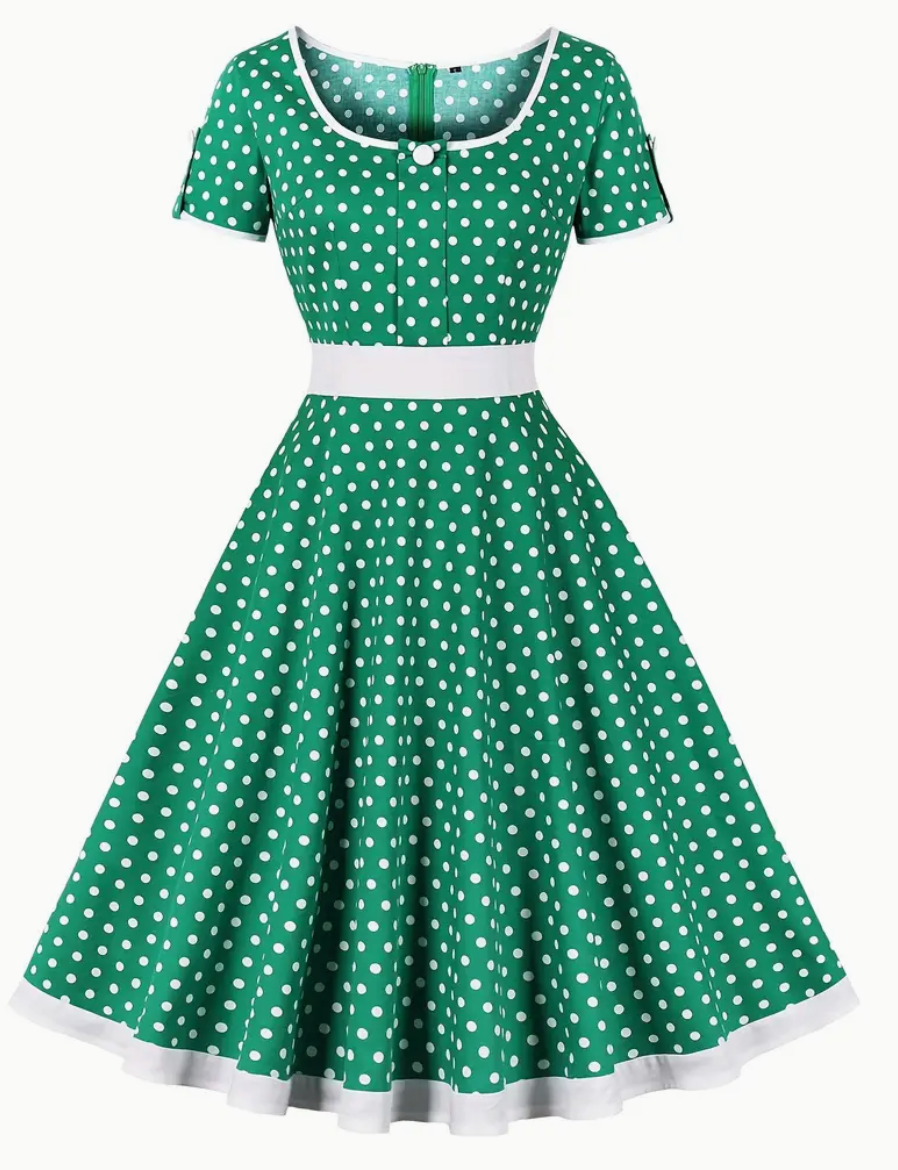 RETRO CHIC - Schönes Vintage Polka Kleid für den Frühling/Sommer