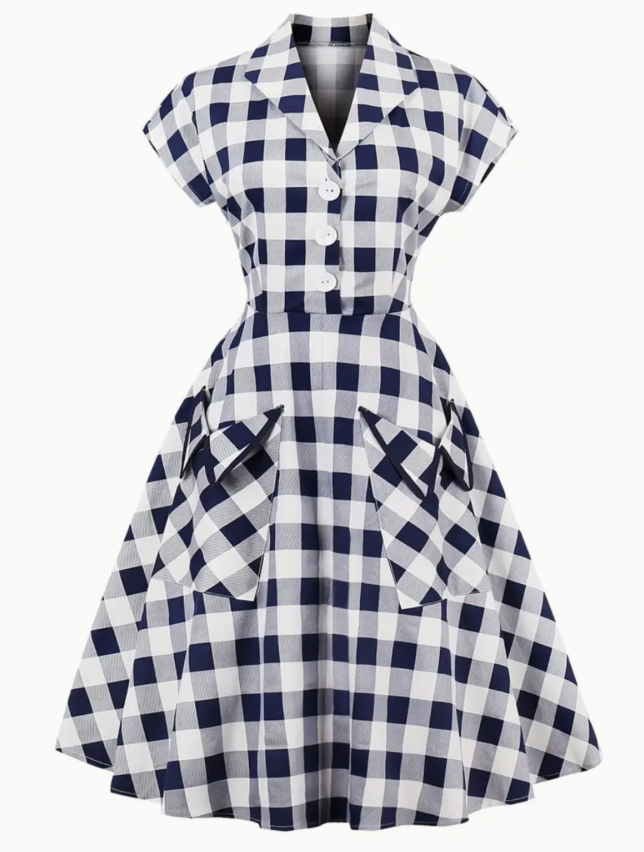 RETRO CHIC - Schönes Vintage Polka Kleid für den Frühling/Sommer