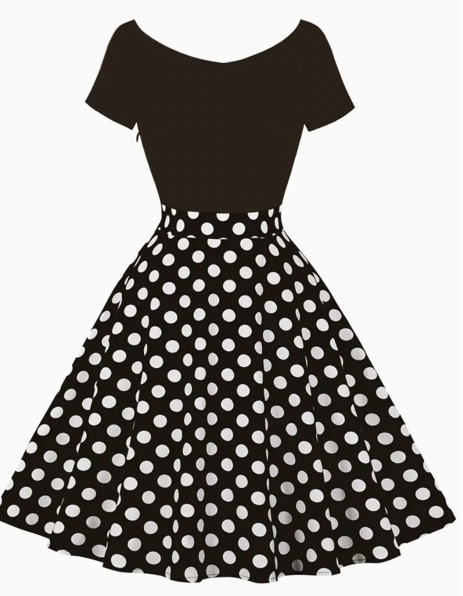 RETRO CHIC - Schönes Vintage Polka Kleid für den Frühling/Sommer