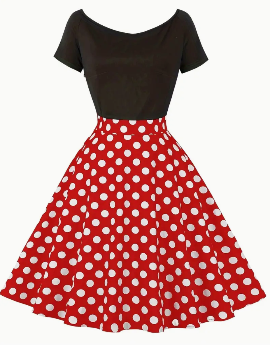 RETRO CHIC - Schönes Vintage Polka Kleid für den Frühling/Sommer