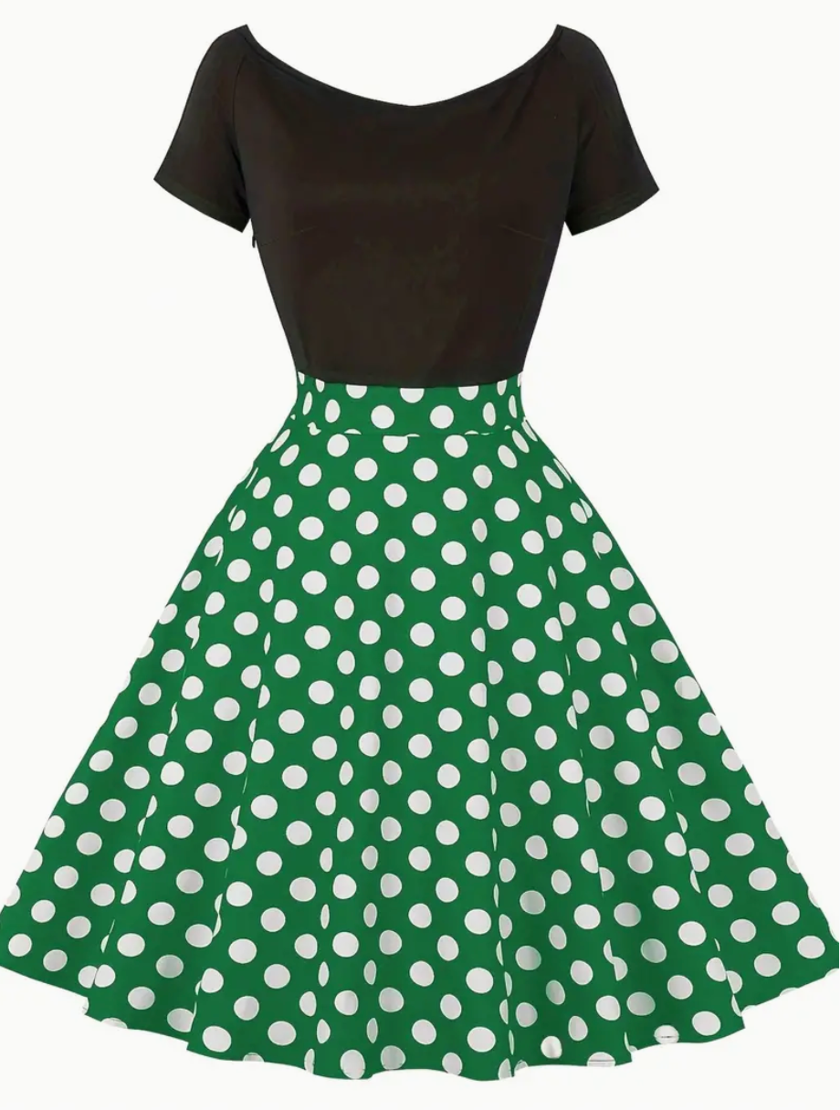RETRO CHIC - Schönes Vintage Polka Kleid für den Frühling/Sommer