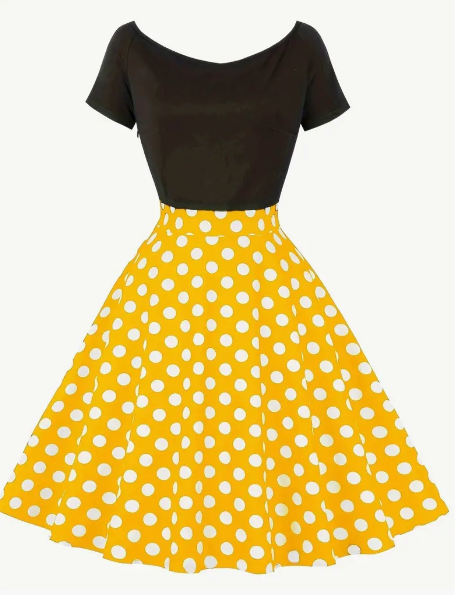 RETRO CHIC - Schönes Vintage Polka Kleid für den Frühling/Sommer